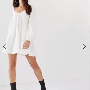 ASOS Curve White Textured Dress